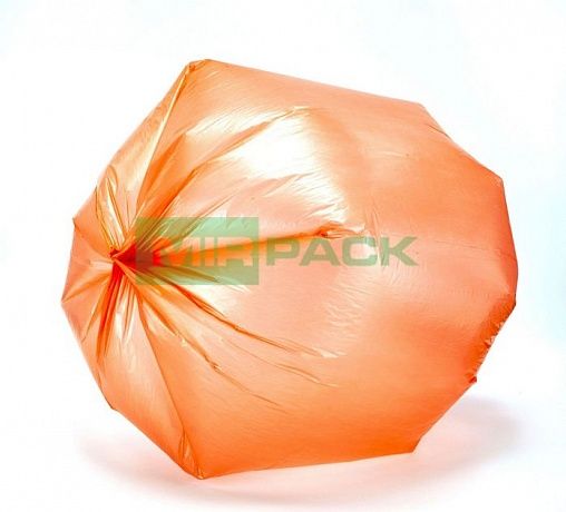 Мешки для мусора 35 л, 12 мкм, ПНД, в рулоне 30 штук, оранжевые, 50х64 см, EXTRA - Вид 3