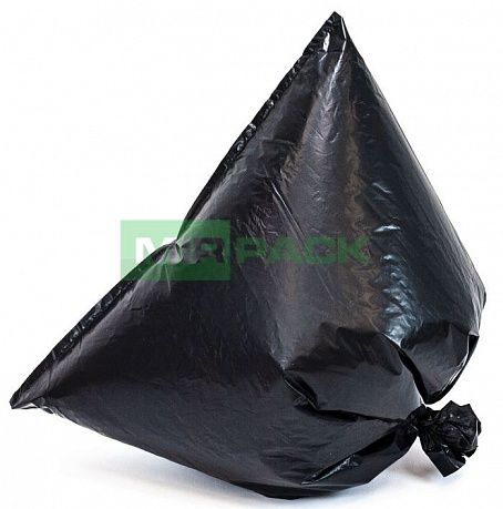 Мешки для мусора 30 литров, 45 мкм, в пачках 500 шт. черные, 2 х слойные до 25 кг. - Вид 4
